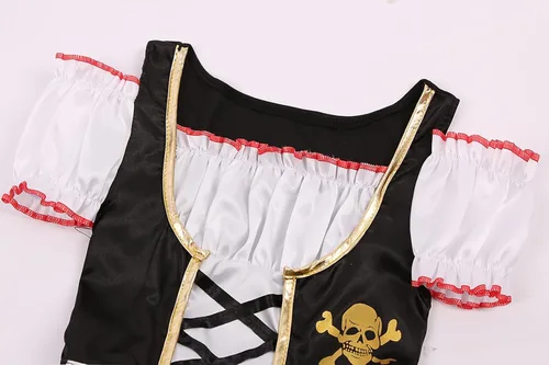 Vista 7 de Disfraz de princesa pirata para niña, disfraz de fiesta de Halloween
