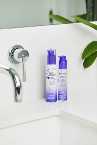 Vista 3 de GIOVANNI 2chic Elixir acondicionador y peinado ultra reparador sin enjuague Reparación (mora + aceite de coco)
