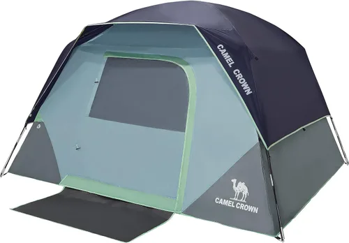 Vista 11 de CAMEL CROWN Tiendas de campaña para acampar 4/8 personas, impermeables, configuración rápida, plegables, para mochileros al aire libre, para 4 Marrón