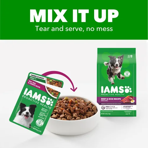 Vista 5 de IAMS Proactive Health - Bolsas de comida húmeda para perros, receta