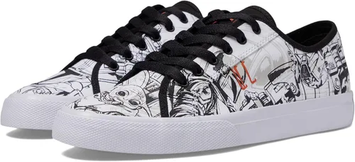 Vista 4 de DC X Star Wars The Mandalorian - Tenis de patinaje para hombre, BlancoNegro (Manual)