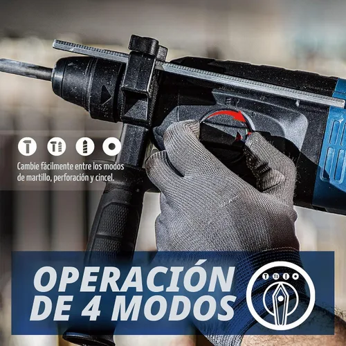 Vista 5 de DongCheng Taladro Martillo Rotativo SDS-Plus de 1 Pulgada con Embrague de Seguridad, Martillo de Demolición con Cable de Servicio Pesado de 6.7