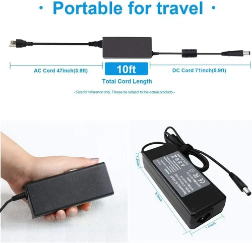 Vista 4 de Cargador adaptador de CA para HP todo en uno 24-f0014, 20-c435z, 24-f1055z, 22-c1035z. por Galaxy Bang USA