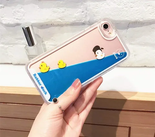 Vista 2 de UnnFiko Funda líquida compatible con iPhone 6 Plus 6s Plus, 3D Cool Quicksand Flowing Floating Bling Glitter Soft Case para niñas y mujeres