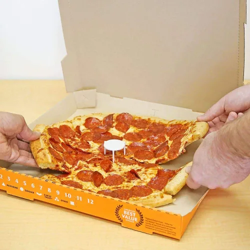 Vista 6 de Southern Homewares Pizza Lid Saver White Plastic Support Stand for Home or Restaurant 1000 Pack