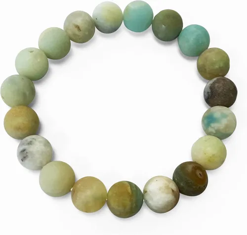Vista 229 de Gem Avenue Handmade Round Bead Stretch Bracelet Unisex Natural Stone Beaded Jewelry for Men & Women, Elastic Wristband for Daily Wear