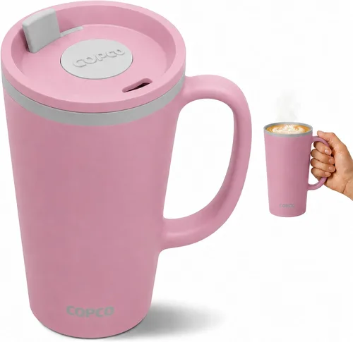 Vista 15 de Copco - Taza de café con cono de 16 onzas, mango y tapa resistente a Azul