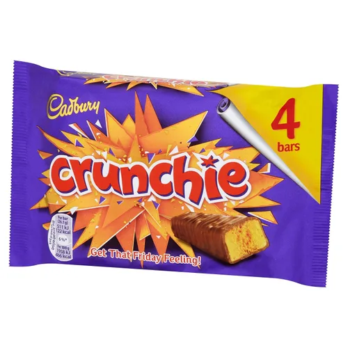 Vista 4 de Cadbury Crunchie (4 x 26.1g barras de chocolate) 104.4g Chocolate del Reino Unido / Chocolate británico
