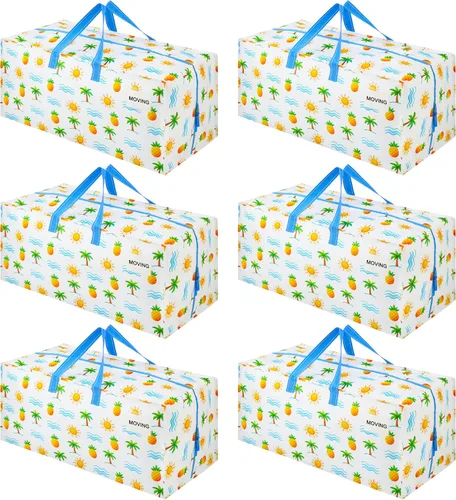 Vista 18 de VENO Paquete de 2 bolsas de mudanza, correas de mochila, mudanza, cajas de almacenamiento universitario, con tapas, resistentes, extragrandes, asas