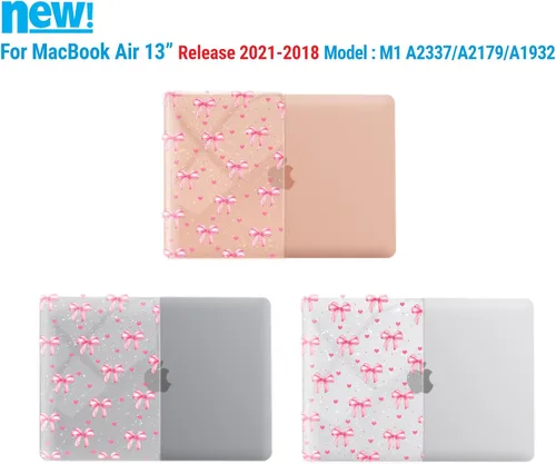 Vista 7 de IBENZER Funda rígida compatible con MacBook Air de 13 pulgadas 2022 2021 2020 M1 A2337 A2179 A1932, carcasa rígida para Mac Air 13 con Touch ID