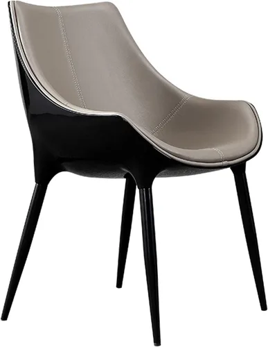 Vista 9 de LICOME Modern Modern Design Dining Chairs Kitchen Living Room Chairs Leather High Back Padded Soft Seat Accent Chairs Tapered Steel Feet Easy to