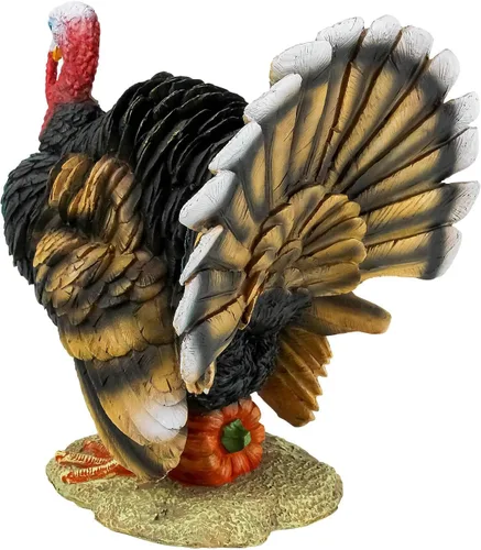 Vista 10 de Design Toscano QM2373100 Estatua de Pavo Norteamericano, a todo color, Pequeña