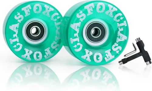 Vista 13 de 78A interior o al aire libre 2.559x1.378 in Quad ruedas de patines con rodamientos ABEC-9 8 PC