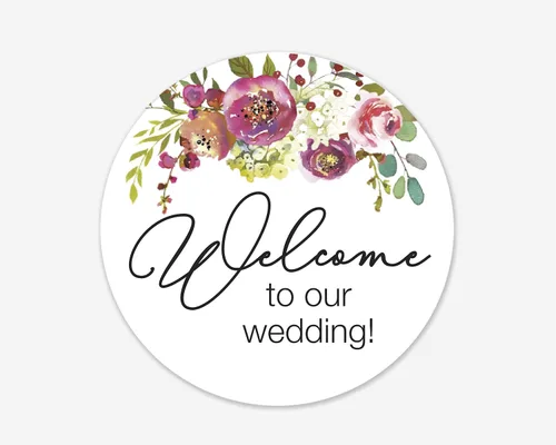 Vista 15 de Pegatinas de boda con texto en inglés "Cheers", para fiestas de compromiso, bodas y despedidas de soltera (#379-013)
