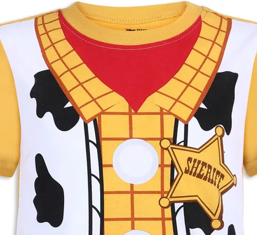 Vista 3 de Disney Toy Story Woody and Buzz Lightyear - Conjunto de camiseta y pantalones de manga corta para niños pequeños