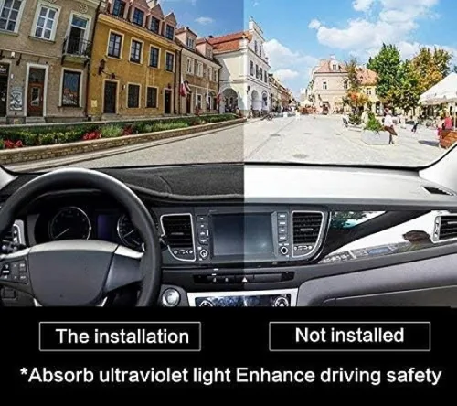 Vista 6 de PUCHEN - Car Dashboard Cover Dash Mat Sun Shade Protect Carpet Anti Glare Dashboard Cover Dash Mat - for Kia Forte Cerato 2014 2015 2016 2017
