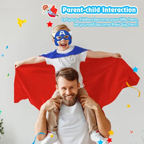 Vista 5 de Roko Juguetes para niños de 3 a 10 años, capas de superhéroe para niños, disfraces de fiesta, suministros de fiesta, regalos de Navidad, regalos