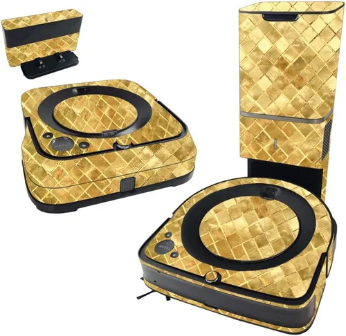 Vista 10 de MightySkins Skin compatible con iRobot Roomba s9+ Vacuum & Braava Jet m6 Bundle – Placa de diamante negro y cubierta de vinilo única, fácil