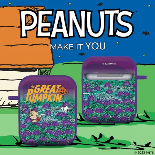 Vista 2 de Affinity Bands Peanuts Halloween HDX - Funda compatible con Apple AirPods Gen 1 y 2 (gran calabaza)