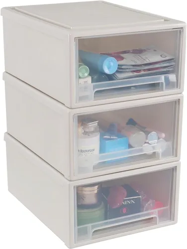 Vista 10 de Readsky Cajones de almacenamiento de plástico apilables de 6 cuartos de galón, unidad de cajón de plástico, 3 paquetes