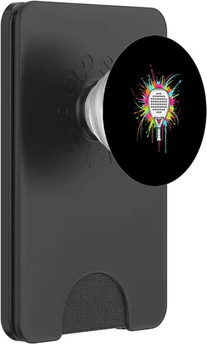 Vista 8 de Padel Racket Splash Pop Art Colorful Padel Player PopSockets Adhesive PopGrip