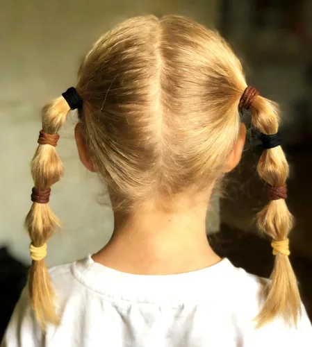Vista 7 de Cintas elásticas para el pelo de bebé, bandas elásticas para el cabello pequeñas para niñas, bandas elásticas para coletas (negro)