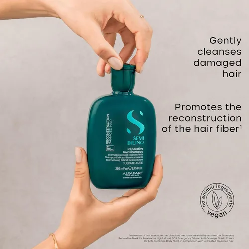Vista 5 de ALFAPARF MILANO Semi di Lino Bond Repair Shampoo for Damaged Hair