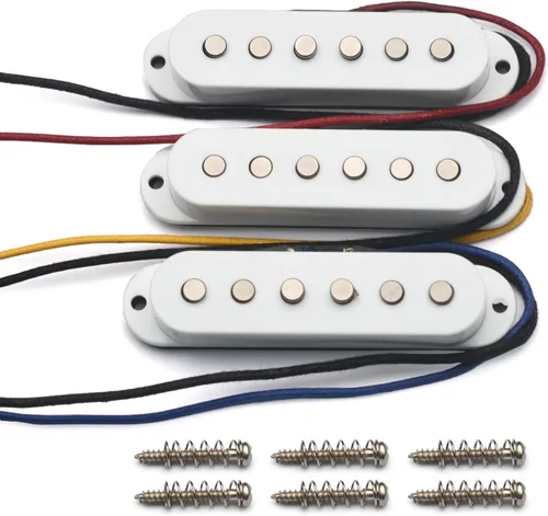 Vista 9 de MAXCHEER Alnico - Pastillas de 5 Strat para guitarra eléctrica Strat Squier para guitarra eléctrica Strat Squier (negro)