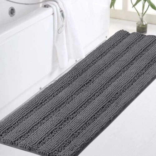 Vista 129 de Turquoize Alfombra de baño de chenilla de lujo para baño, extra absorbente, alfombra de ducha de microfibra antideslizante para baño, alfombra Aqua