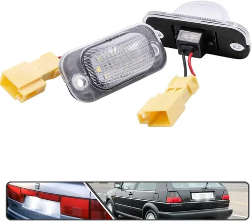 Vista 7 de Jetta Golf MK2 - 2 luces LED para matrícula de VW MK2 Golf Jetta II 1983-1992 alimentado por SMD Xenon LED blanco sin errores