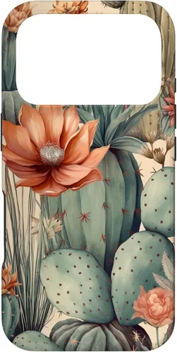 Vista 30 de Cactus Botanical Desert Western Funda bohemia moderna terracota para iPhone 17
