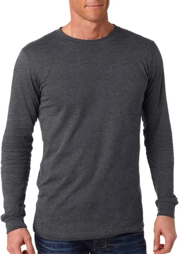 Vista 100 de Canvas Filmore 3501 - Camiseta de 4.2 onzas para hombre manga larga (1) Ceniza + (1) Jaspeado atlético