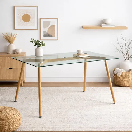 Vista 19 de Juego de sillas de comedor de 6 piezas, cuero sintético negro moderno, respaldo alto tapizado, marco de acero, cocina cómoda, muebles de comedor
