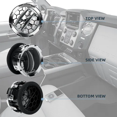 Vista 4 de 4 unidades de calentador de CA para salpicadero cromado, compatible con Ford F250/F350/F450/F550 Super Duty 2011-2016, OEM DC3Z19893BA.