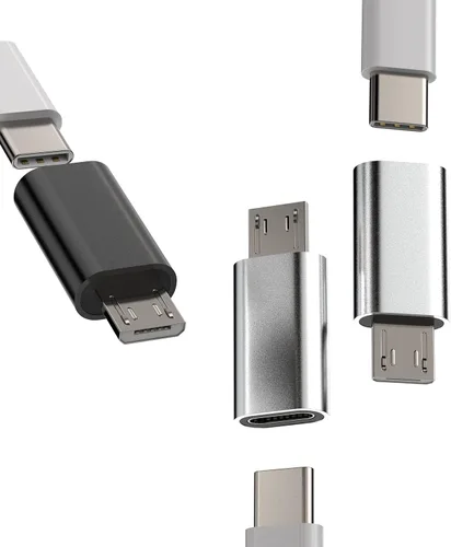 Vista 10 de Adaptador micro USB hembra a USB C macho (paquete de 3) compatible con Samsung Galaxy Note 10 S21 S20 Pixel 5XL iPad Pro Air4 LG Ultra Z Flip