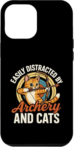 Vista 26 de Funny Cat Parent Gift Easily Distracted by Archery and Cats Case for iPhone 17