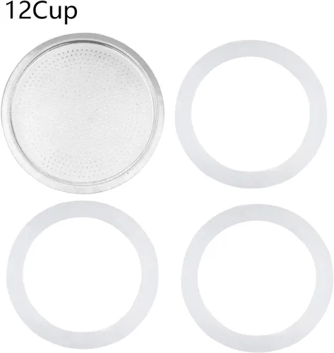 Vista 2 de Aislor Junta de repuesto y filtro para cafeteras mini express, 4 juegos de 12 tazas