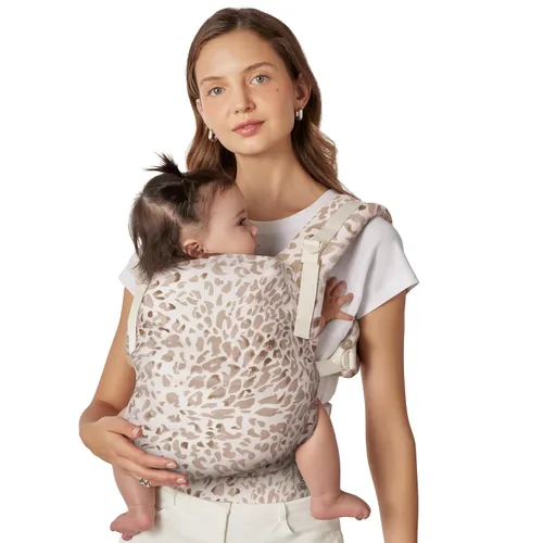 Vista 12 de Baby Tula Portabebés con panel de lino libre de crecimiento, ajustable, cómodo, portabebés de recién nacidos a niños pequeños - Ajuste ergonómico