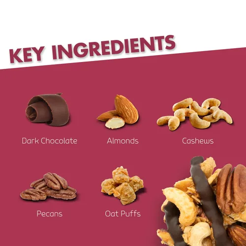 Vista 4 de Inno Foods - Racimos de nueces de chocolate oscuro, sin gluten, sin OMG, paquete de 3, 16 onzas cada uno