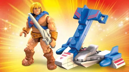 Vista 4 de Mega Construx Masters of The Universe He-Man Jet Trineo - Juego de construcción para niños