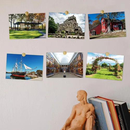 Vista 6 de Paquete de 20 postales de paisaje vintage de Estados Unidos de Connecticut, tarjetas postales de todo el mundo, tarjetas de felicitación para viajes