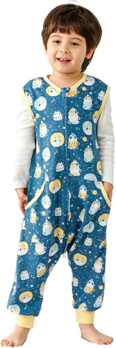 Vista 14 de WONDAY Toddler Sleep Sacks, Sleeveless Sleep Sack with Legs 12M-5T Coche