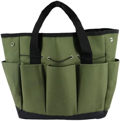 Vista 6 de SEIWEI Bolsa de jardinería Bolsa de herramientas de jardín, organizador para el hogar, kit de herramientas de jardinería, bolsa Oxford, organizador