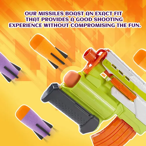 Vista 4 de BOROLA Lanzador de cohetes de espuma relleno de misiles compatible con Nerf N-Strike Elite Series