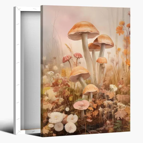 Vista 31 de WLZWD Arte de pared vintage de luna llena, impresión artística mística de bosque de medianoche, arte de academia oscura, póster estético, pintura