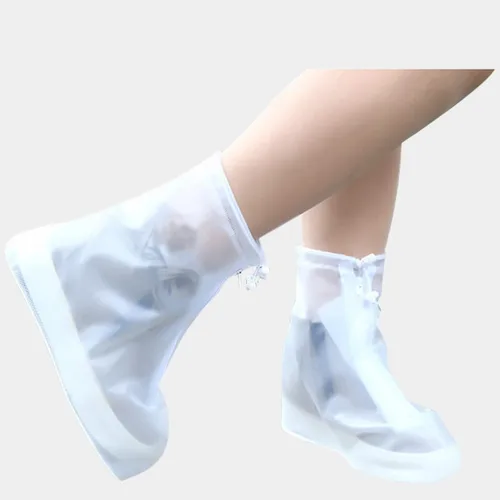 Vista 13 de Fundas impermeables para botas de lluvia, con control de arena, antideslizantes, suela de goma de PVC, reutilizables, botas de lluvia y nieve