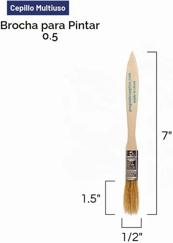 Vista 2 de Pro Grade Brochas de viruta de 0.5 pulgadas, pinceles de pintura