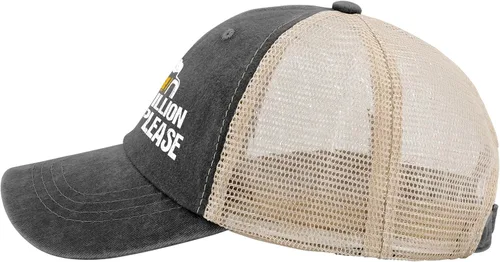 Vista 4 de Gorra deportiva con texto en inglés One Million Beers Please Caps para hombre, regalos para la abuela, gorras de playa