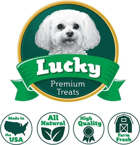 Vista 7 de Lucky Premium - Anillos de manzana – Golosinas de manzana de cecina fina y crujientes totalmente naturales para perros, golosinas vegetarianas
