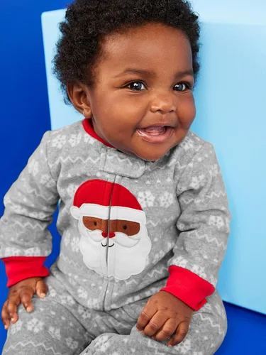 Vista 4 de Simple Joys by Carter's Baby Holiday Fleece Footed Sleep and Play, Pack of 2